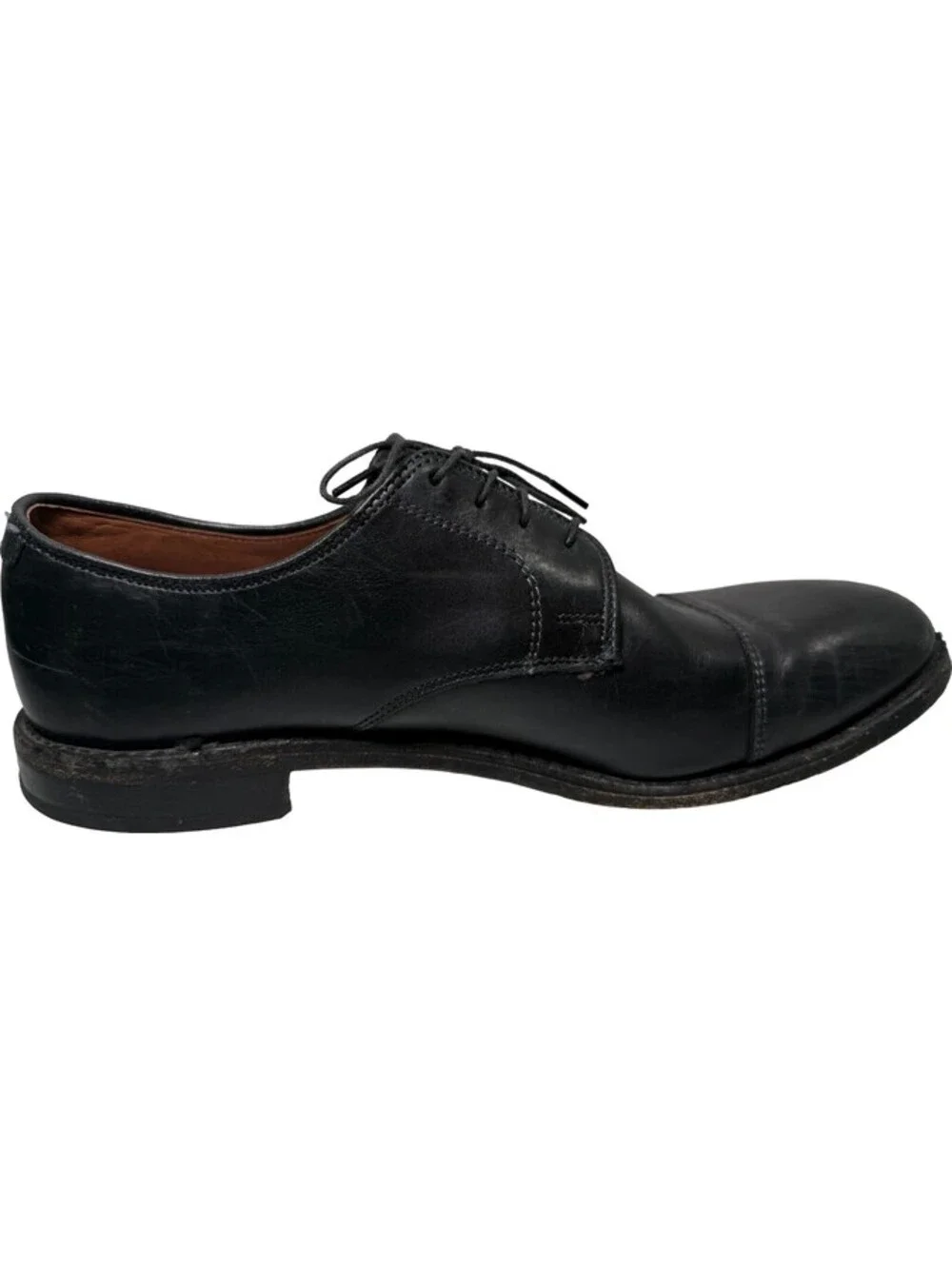 Allen Edmonds Lexington Men's 10.5 D Black Leather Cap Toe Brogue Derby Oxford